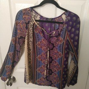 Patterned Polyester Shirt